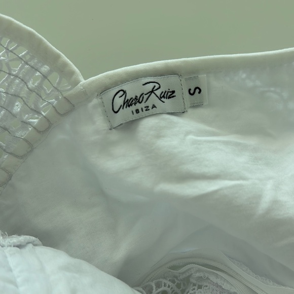 Chaso Ruiz Ibiza Elegant White Lace Women's Top - Picture 2 of 3